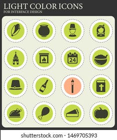 Thanksgiving simply icons for web and user interface