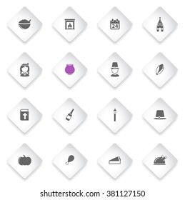 Thanksgiving simply icons for web and user interface