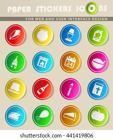 Thanksgiving simply icons for web and user interface