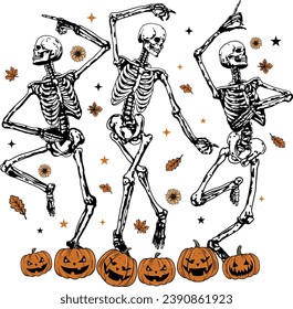 Thanksgiving Skeleton Dancing, Funny Thanksgiving, Funny Skeleton, Fall Png, Fall, Retro Skull 