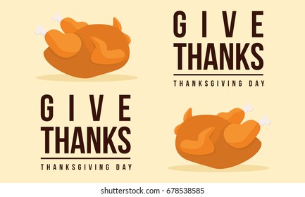 Thanksgiving style card collection stock