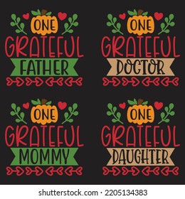 Thanksgiving Svg Bundle, Christmas, Halloween, Fall Thanksgiving, Thankful, Pumpkin Turkey, Quotes, Sayings, Autumn, Blessed design Svg bundle Thanksgiving fall  Quotes t shirt Design, Vector EPS Edit