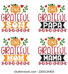 Thanksgiving Svg Bundle, Christmas, Halloween, Fall Thanksgiving, Thankful, Pumpkin Turkey, Quotes, Sayings, Autumn, Blessed design Svg bundle Thanksgiving fall  Quotes t shirt Design, Vector EPS Edit