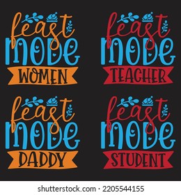 Thanksgiving Svg Bundle, Christmas, Halloween, Fall Thanksgiving, Thankful, Pumpkin Turkey, Quotes, Sayings, Autumn, Blessed design Svg bundle Thanksgiving fall  Quotes t shirt Design, Vector EPS Edit