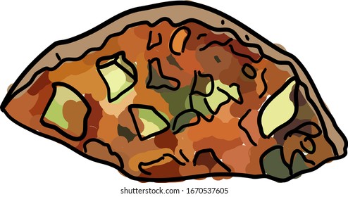 Thanksgiving sweet potato, illustration, vector on white background.