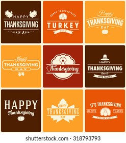 Thanksgiving Symbol and Typographic Vector Design