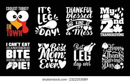 Thanksgiving T shirt Design Bundle, Quotes about Thanksgiving Day, Thanksgiving T shirt, Thanksgiving typography T shirt design Collection