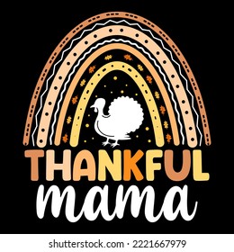 Thanksgiving-T-Shirt-Design, Fröhliches Dankeschön-Element, dankenswerter Truthahn