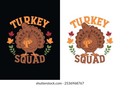 Thanksgiving T shirt design with Turkey in adobe Illustrator