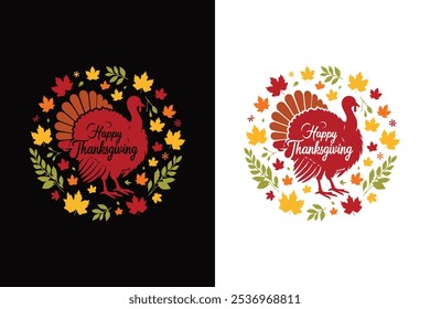 Thanksgiving T shirt design with Turkey in adobe Illustrator