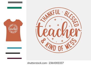 Thanksgiving teacher t shirt design