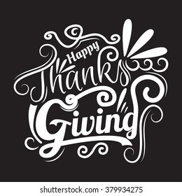 Thanksgiving tee print design, Thanksgiving calligraphy style