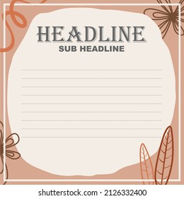 thanksgiving template for children's events with a cute and simple elegant design