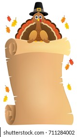 Thanksgiving theme parchment 8 - eps10 vector illustration.