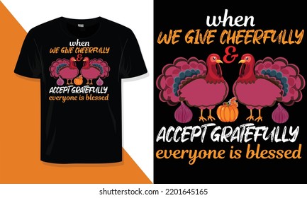 thanksgiving T-shirt Design day template 
