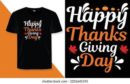 thanksgiving T-shirt Design day template 