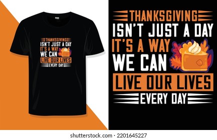 thanksgiving T-shirt Design day template 