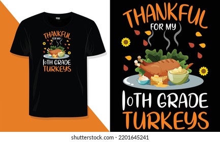 thanksgiving T-shirt Design day template 