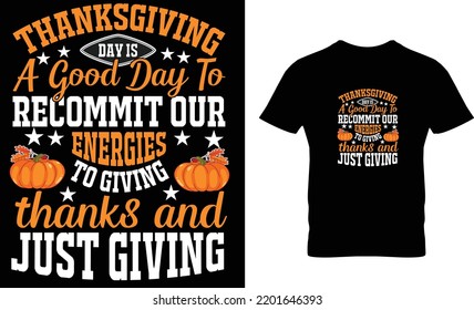 Thanksgiving T-Shirt Design day Template