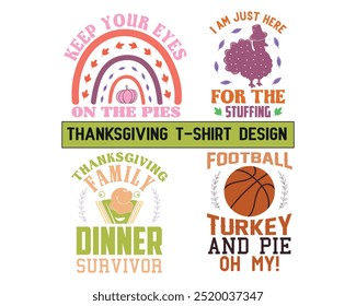 Thanksgiving T-shirt Design, Turkey T-shirt, pie, Pumpkin crew, Love Fall y’all, Turkey squad