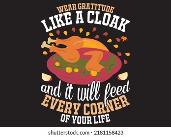 Thanksgiving t-shirt design vector file