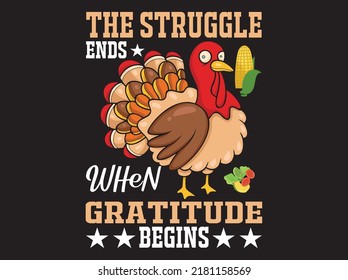 Thanksgiving t-shirt design vector file