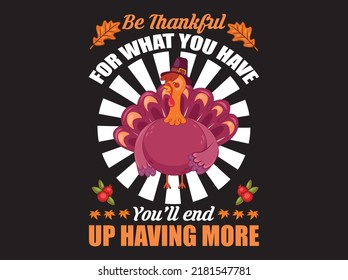 Thanksgiving  t-shirt  design vector file
