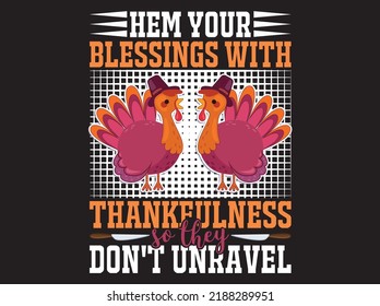 Thanksgiving t-shirt design vector file