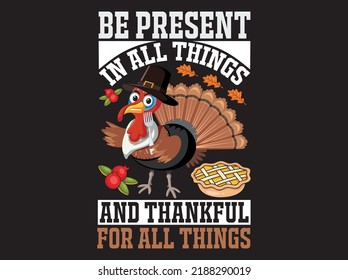 Thanksgiving t-shirt design vector file