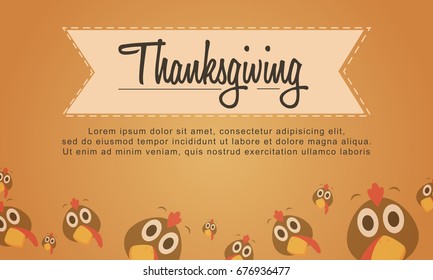 Thanksgiving turkey background style collection