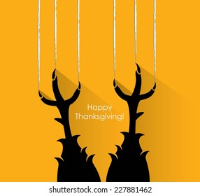 Thanksgiving turkey background - vector illustration