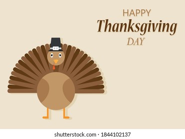 Thanksgiving turkey with black hat.