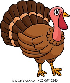 Thanksgiving Turkey Cartoon Colored Clipart