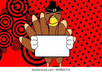 thanksgiving turkey cartoon expression background in vector format