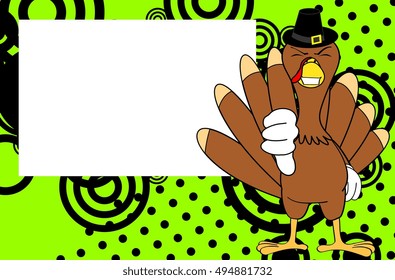 thanksgiving turkey cartoon expression background in vector format