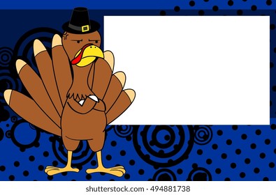 thanksgiving turkey cartoon expression background in vector format