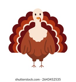 Thanksgiving turkey in cartoon style