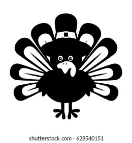 Thanksgiving turkey character icon