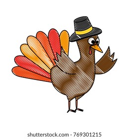 thanksgiving turkey character icon
