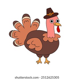 Thanksgiving Turkey coloring pages for kids. Trace and color thanksgiving turkey. Coloring page outline of turkey. Thanksgiving turkey tracing worksheet printable. Kindergarten and preschool activity.