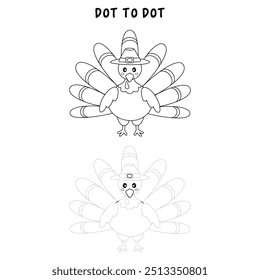 Thanksgiving Turkey coloring pages for kids. Trace and color thanksgiving turkey. Coloring page outline of turkey. Thanksgiving turkey tracing worksheet printable. Kindergarten and preschool activity.