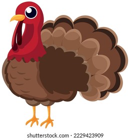 thanksgiving turkey icon vector image white background