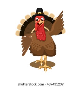 Thanksgiving turkey isolated vector