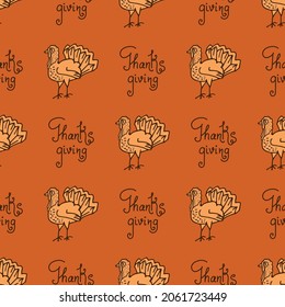 thanksgiving turkey pattern. seamless thanksgiving day. happy Thanksgiving turkey pattern. background for holiday party invitation cards, fabric, cases, packaging, wrapping paper, gifts paper