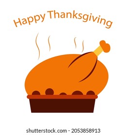 Thanksgiving turkey ready, vector art illustration.