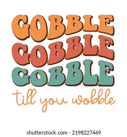 Thanksgiving Turkey Retro T-shirt Design