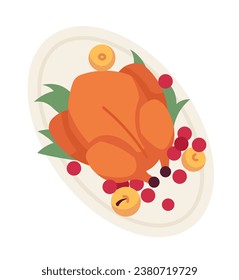 Thanksgiving turkey roasted 2D