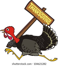 thanksgiving - turkey and signpost