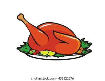 thanksgiving turkey simple illustration