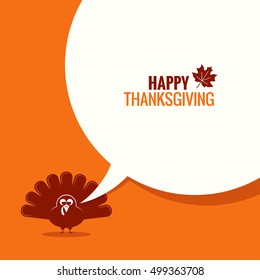 Thanksgiving turkey speech bubble background